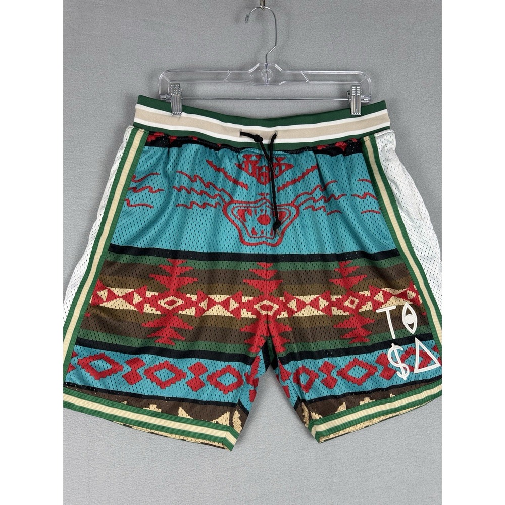 TISA Monogram Basketball Athletic Shorts Mens Size Xl Headgear Classic Hip Hop